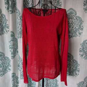 COPY - Eileen Fisher linen blend long sleeve top Small